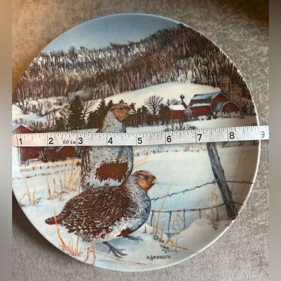 The Gray Partridge By Artist Wayne Anderson - Vintage 1987 Collectible Plate - Picture 4 of 4